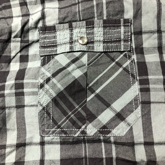 Black Brand Slim Fit Green & Black Plaid Oxford size XXL - Picture 10 of 13